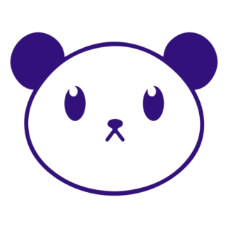 Cute Little Panda Decal (Purple)
